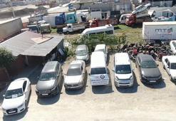 Çalıntı araçları ağır hasarlılarla change edip satan şebeke çökertildi; 22 gözaltı