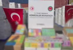 Ambarlı Limanı'nda düzenlenen operasyonda 275 bin 520 elektronik sigara yakalandı