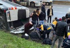 Kocaeli'de işçi servisi devrildi: 1’i ağır 9 yaralı