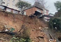 Eyüpsultan'da korkutan çökme