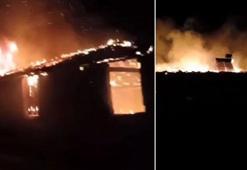 Çorum'da samanlıkta çıkan yangın ahırı da yaktı