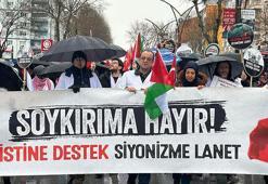 Sağlık çalışanlarından sessiz Filistin yürüyüşü