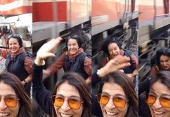 Hemzemin geçitte özçekim yaparken tren koluna çarptı