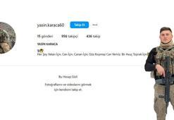Şehit Karaca profilinde, 'Göz kırpmaz can veririz bir avuç toprak için' yazmış