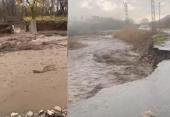 Şırnak'ta yağış nedeniyle yol çöktü