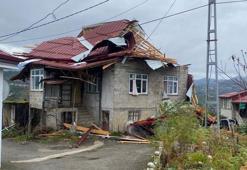 Rize'deki fırtınada 82 çatı uçtu, 13 araç hasar gördü