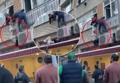 Pendik'te kelepçeli şüpheli saklandığı evin penceresinde yakalandı