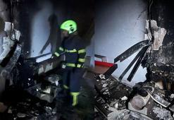 Mardin'de, klima motorunun patladığı evde yangın çıktı