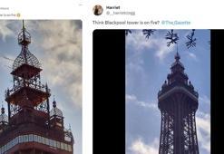 Yangın ihbarı yapılan kulede, alevlerin turuncu bir ağ olduğu anlaşıldı