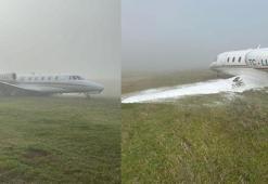 Diyarbakır'da özel jet pistten çıktı