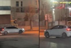 Bağcılar'da drift yapan sürücü kamerada
