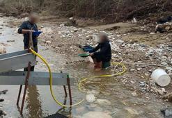 Dere yatağında altın arayan 6 şüpheli, suçüstü yakalandı