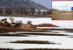 Kuruyan Avlan Gölü'nde sevindiren yağış