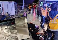 Mersin'de yolcu otobüsü devrildi: 9 ölü, 30 yaralı; kaza anı kamerada