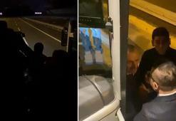 Otobüs şoförü ve muavin birbirine girdi; yolcular sinir krizi geçirdi