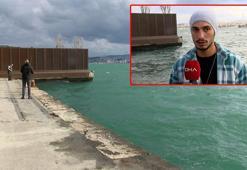 Karaköy'de denize düşen yolcuyu kurtaran seyyar satıcı konuştu