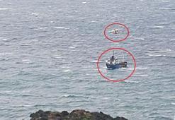 Motor arızası nedeniyle sürüklenen geminin mürettebatı helikopterle kurtarıldı