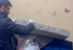 Yer yatağı süngerinin içinden uyuşturucu çıktı