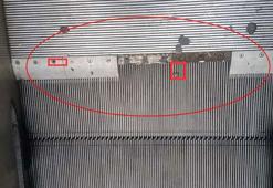 Esenler'de metro istasyonunun yürüyen merdivenleri parçalandı