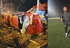 Otomobil evin bahçesine düştü; amatör futbolcu Burak yaşamını yitirdi