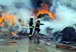 Tekirdağ'da geri dönüşüm tesisinde yangın