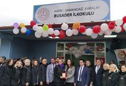 Hatay'da 135 depremzede öğrencilerin eğitim göreceği BUSADER İlkokulu açıldı