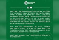 İrlanda Milli Basketbol Takımı, İsrail takımıyla el sıkışmayı reddetti