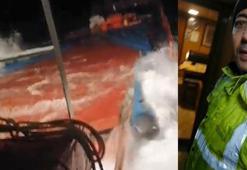 Gemi batmadan dakikalar önce kaydetti