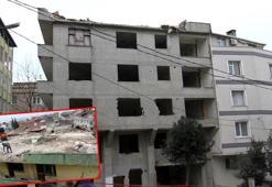 Avcılar'da binaların ortak duvarı yıkım sırasında ortaya çıktı