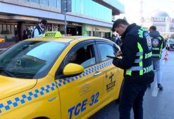 Taksim’de taksilere yönelik denetim