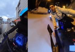 Yol verdiği teyzenin duasını almıştı, arkadaşına verdiği motosikletiyle kaza yaptı; o anlar kamerada