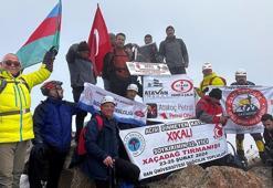 Hocalı şehitleri için Haça Dağı'na tırmandılar