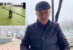 Çay ocağında oturduğu sırada yanına yorgun mermi düştü