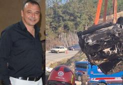 Dere yatağına uçan otomobil yandı, sürücü öldü