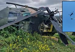 İzmir'de zorunlu iniş yapan askeri helikopterin gövdesi de olay yerinden kaldırıldı