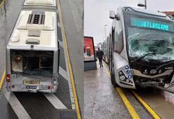 Avcılar’da iki metrobüs çarpıştı: 4 yaralı