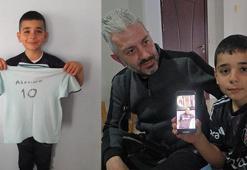 Aboubakar’dan videolu mesaj alan minik Emir’in büyük heyecanı