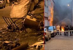 Bayrampaşa'da mahalleli ile kavga eden hurdacılar, hurdaları yaktı