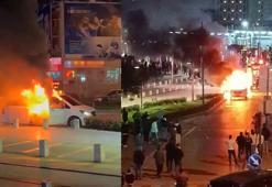 Anadolu Birliği Partisi Bursa Büyükşehir adayının seçim minibüsü yandı; o anlar kamerada