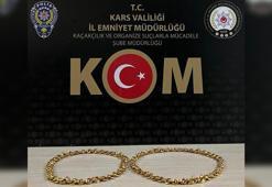 Kars'ta 1 milyon 750 bin TL değerinde gümrük kaçağı 2 altın kolye ele geçirildi