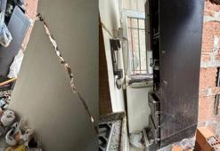 Güngören’de bina yıkımı yapan kepçe bitişik apartmandaki mutfak duvarını yıktı