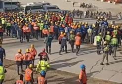 Akkuyu Nükleer Güç Santrali inşaat sahasında 'maaş' gerginliği; o anlar kamerada