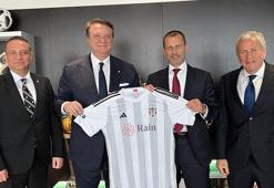 Beşiktaş Başkanı Hasan Arat, UEFA Başkanı Aleksander Ceferin ile buluştu