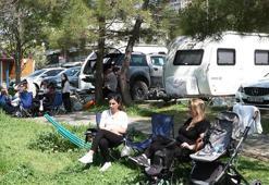 Bayramda İstanbullu karavan severlerin tercihi Gürpınar Sahili oldu