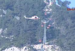 Antalya'da teleferik kabininin tabanı koptu; 1 ölü, 7 yaralı; kurtarma çalışmaları devam ediyor