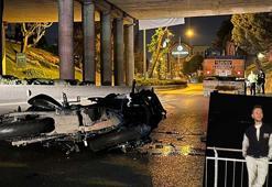 Ekskavatöre çarpan motosikletin sürücüsü hayatını kaybetti