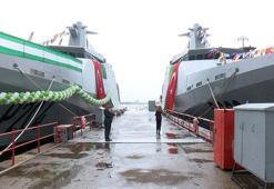 Nijerya için üretilen ikinci donanma gemisi OPV 76 denize indirildi