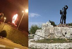 Köpekçi Nuri Efe heykeli yandı; 14 yaşındaki çocuk gözaltına alındı