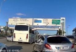 Trafikte çıkan tartışmayı, olay yerinden geçen çevik kuvvet ekibi sonlandırdı; o anlar kamerada