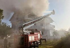 Muğla'da apart otelin çatı katında yangın